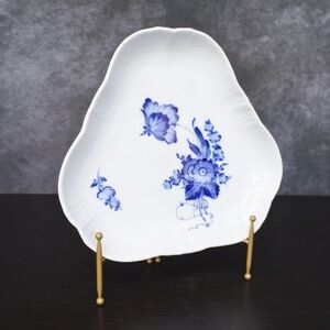 Vintage Royal Denmark Porcelain Hand Painted Blue Floral Plate